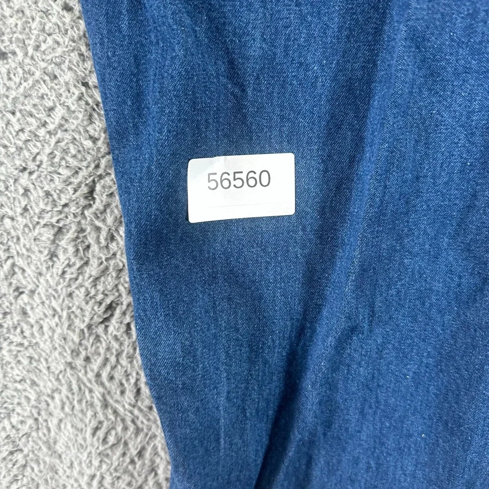 Carhartt Bib Overall Mens 36x30 Blue Cotton Denim Straight Carpenter Workwear